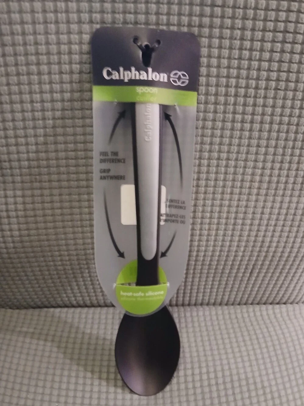 New Calphalon Black and Gray Silicone Cooking Spoon (080426A)